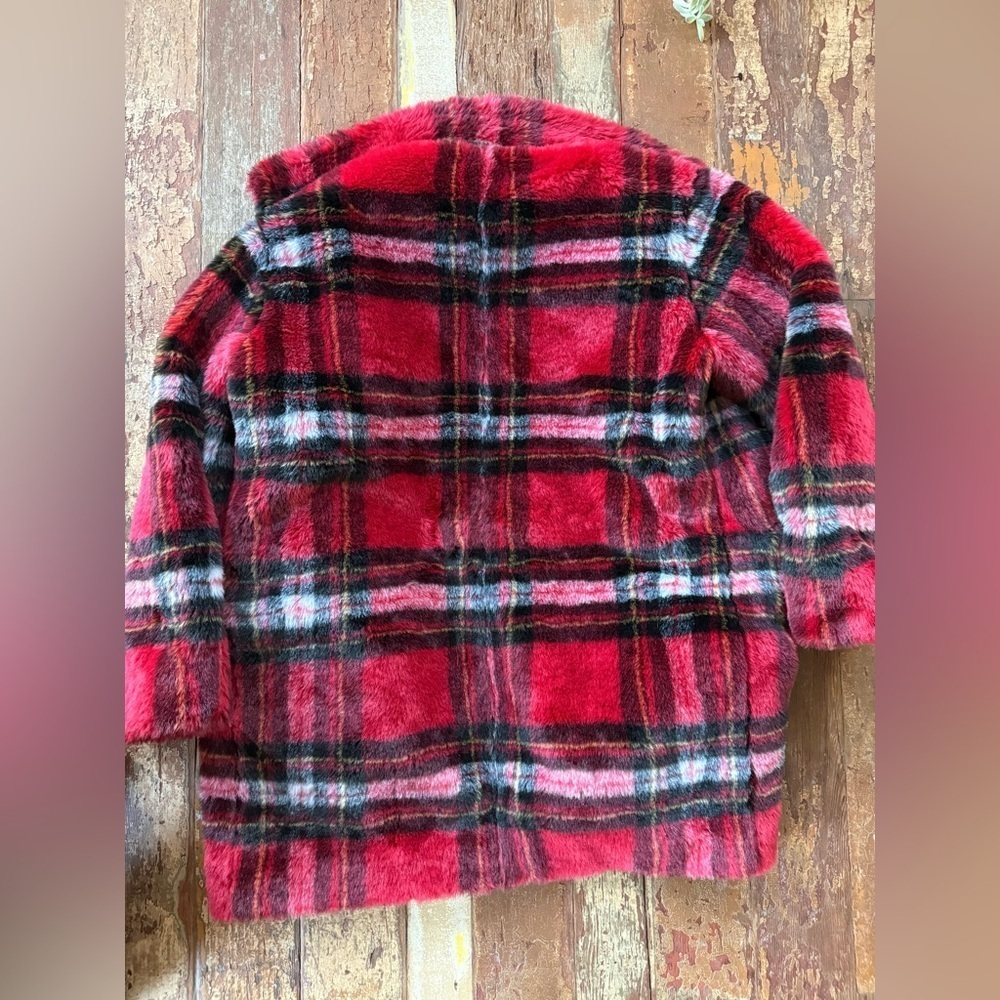 NWOT Anthropologie Sanctuary Sierra Plaid Faux Fur Sherpa Lined Teddy Jacket | S - Picture 8 of 12